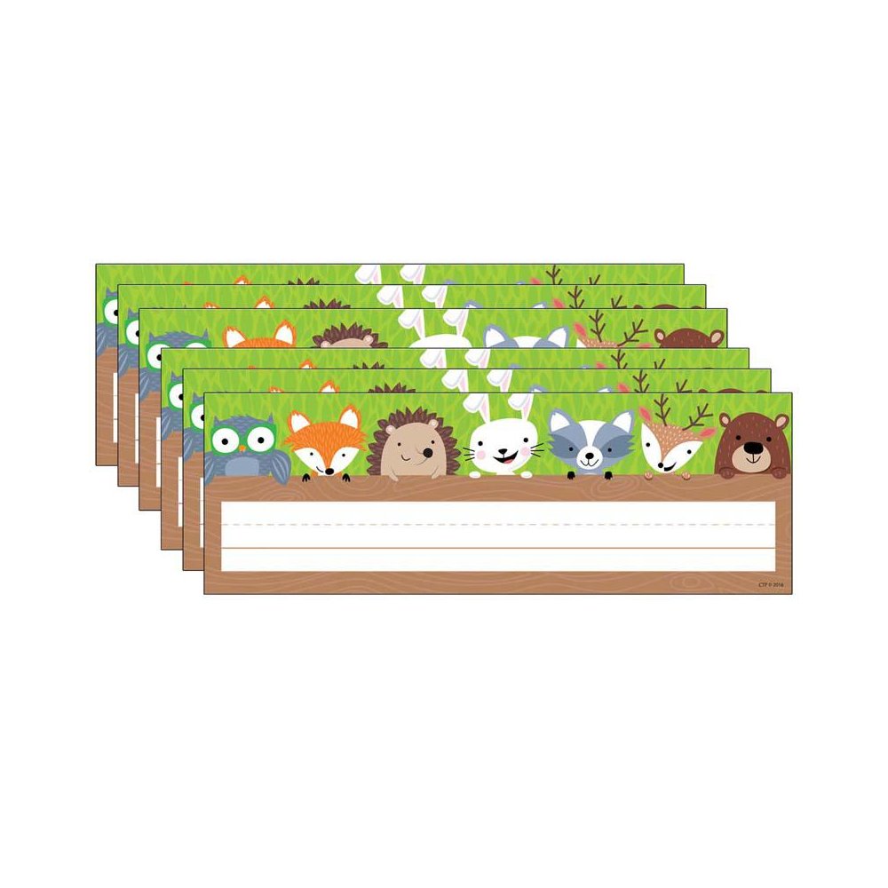 Woodland Friends Name Plate, 36 Per Pack, 6 Packs. Picture 1