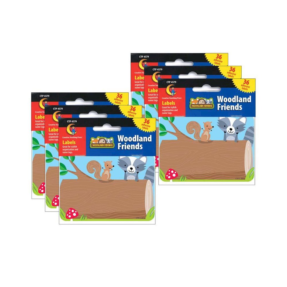 Woodland Friends Name Tag Labels, 36 Per Pack, 6 Packs. Picture 1