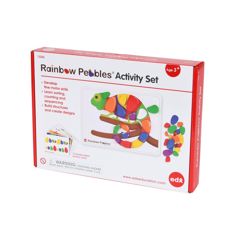 Rainbow Pebbles Activity Set - 48 Pebbles + 24 Activities. Picture 1