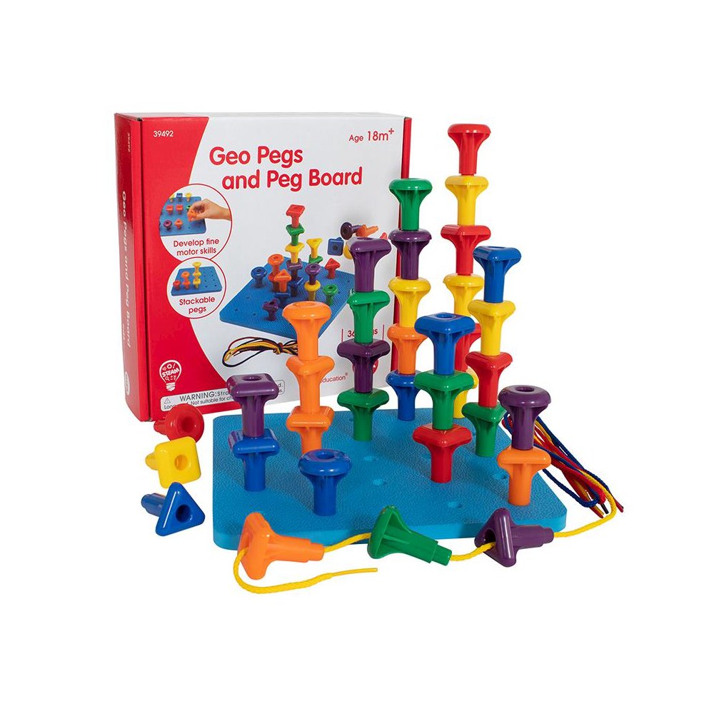 Stacking Shape Pegs & Pegboard Set. Picture 1