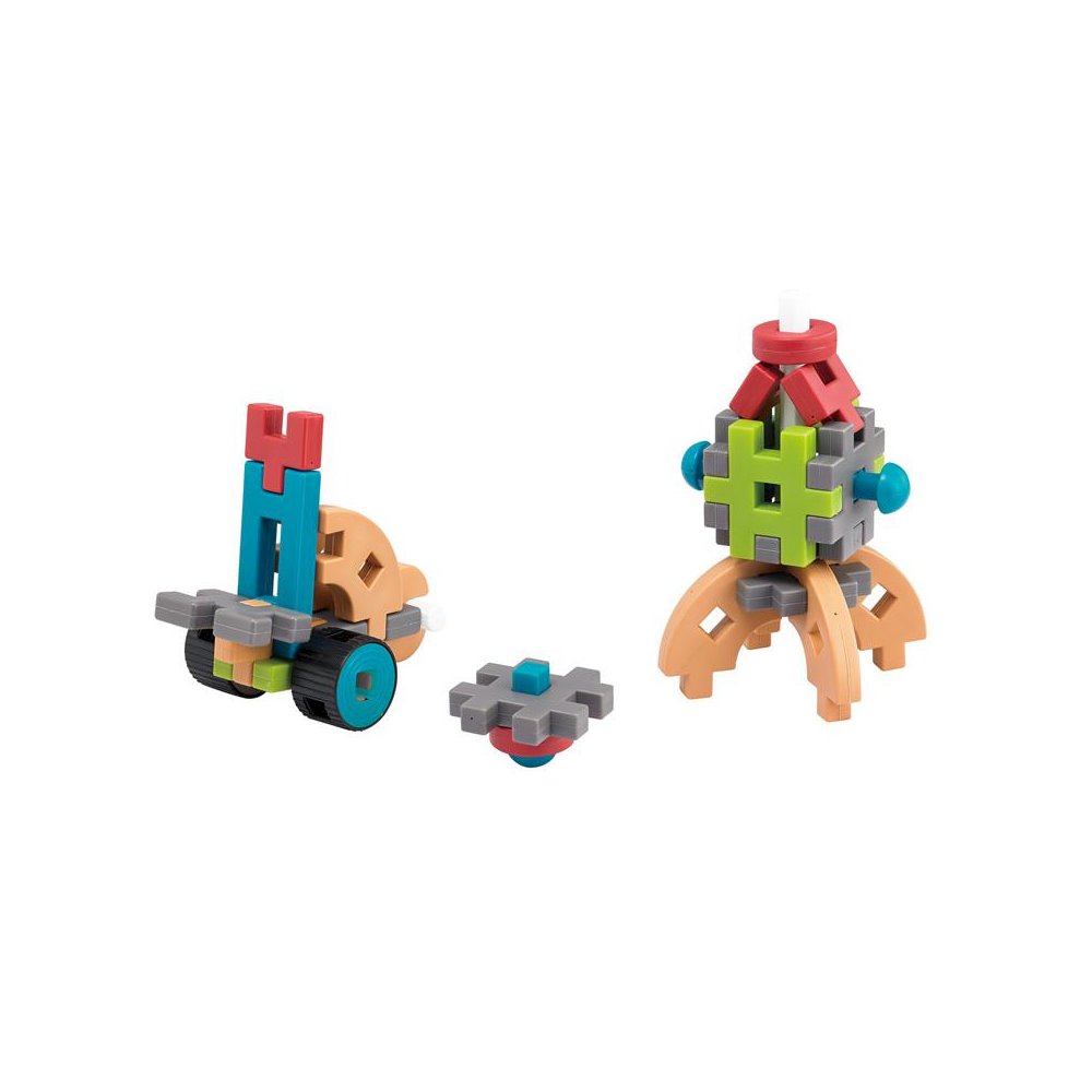 Fun Blocks Activity Set - 83 Pieces - 19 Shapes - 16 Activity Cards. Picture 1
