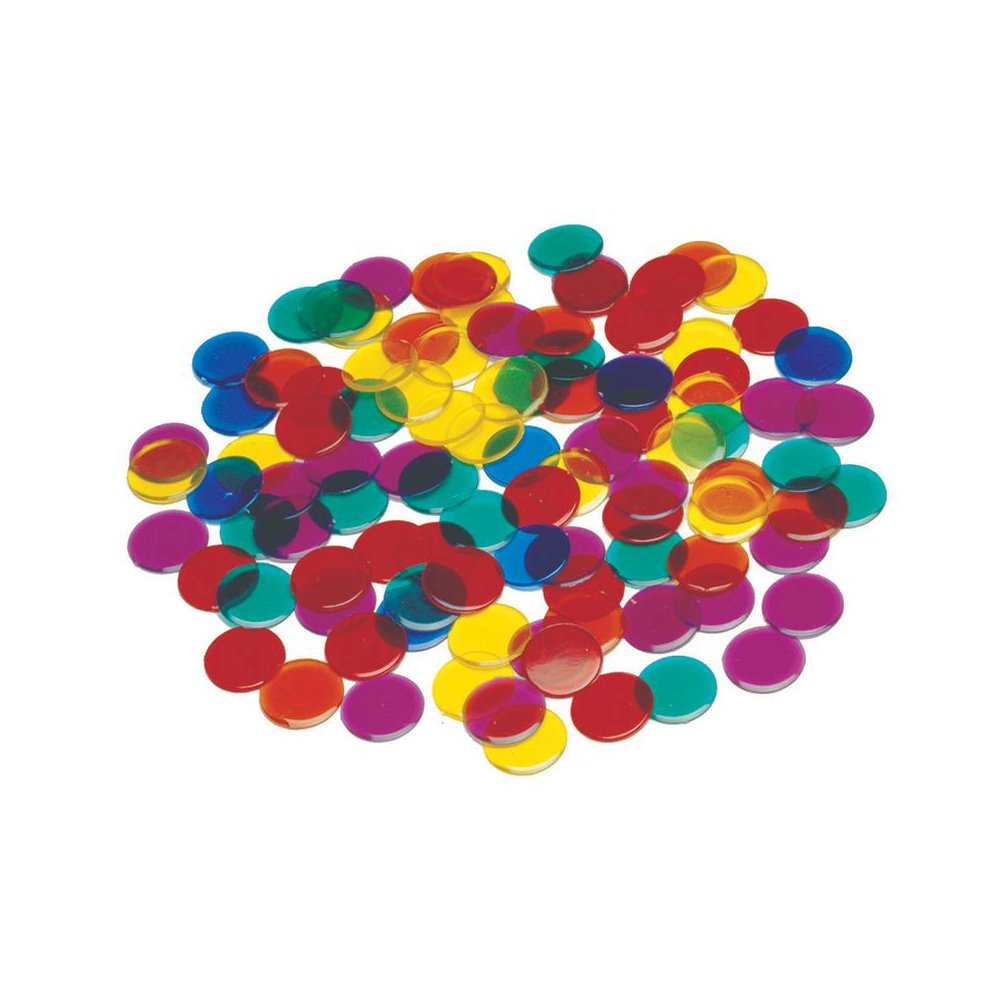 3/4IN TRANSPARENT COUNTERS 1000/ST. Picture 1