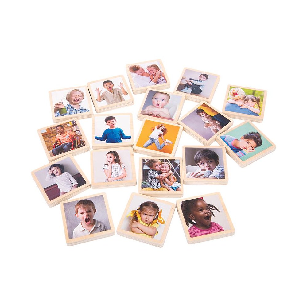 My Emotions Wooden Tiles - Set of 18. Picture 1