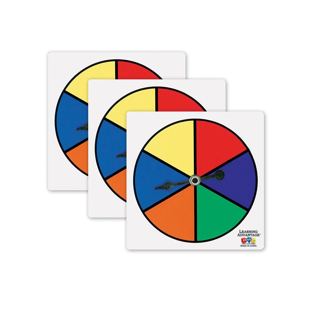 Six-Color Spinners - 5 Per Set - 3 Sets. Picture 1