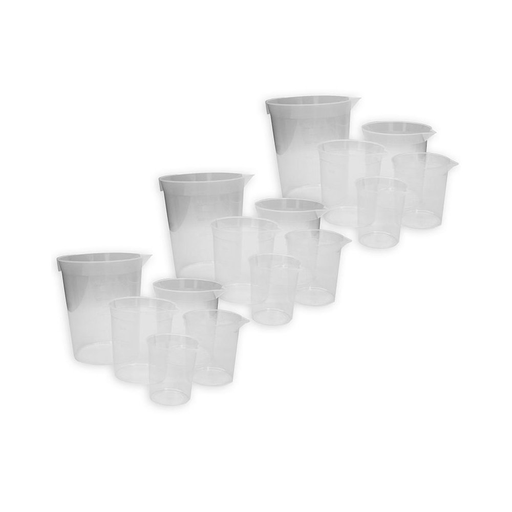 Economy Beakers, 5 Per Set, 3 Sets. Picture 1