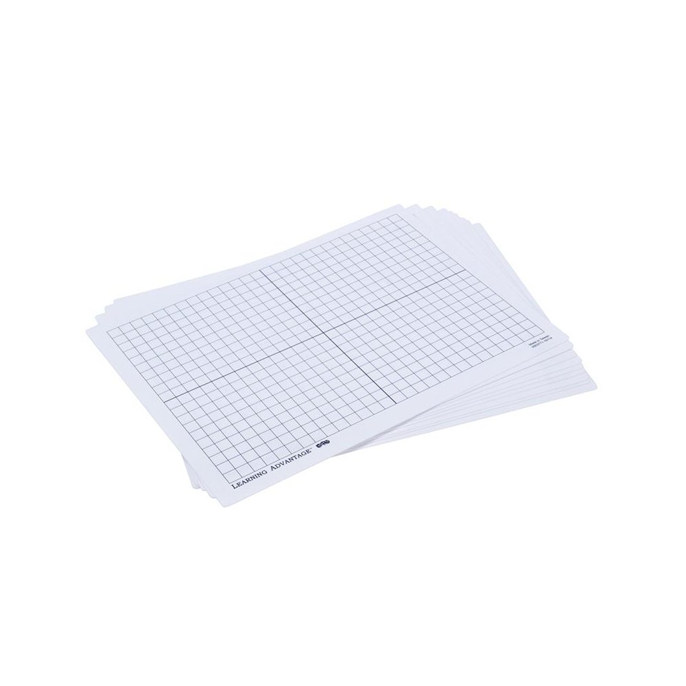 XY AXIS DRY ERASE BOARDS SET OF 10. Picture 1