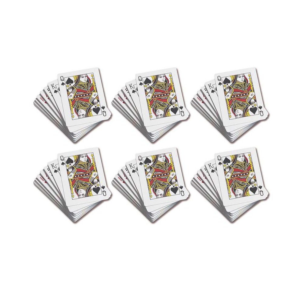 Standard Playing Cards - 52 Per Set - 6 Sets. Picture 1