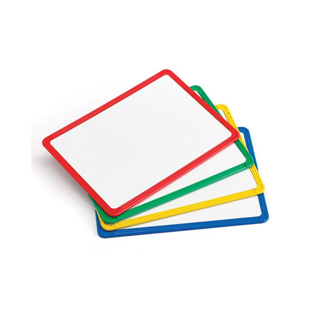 FRAMED METAL WHITEBOARDS SET OF 4 PLASTIC. Picture 1