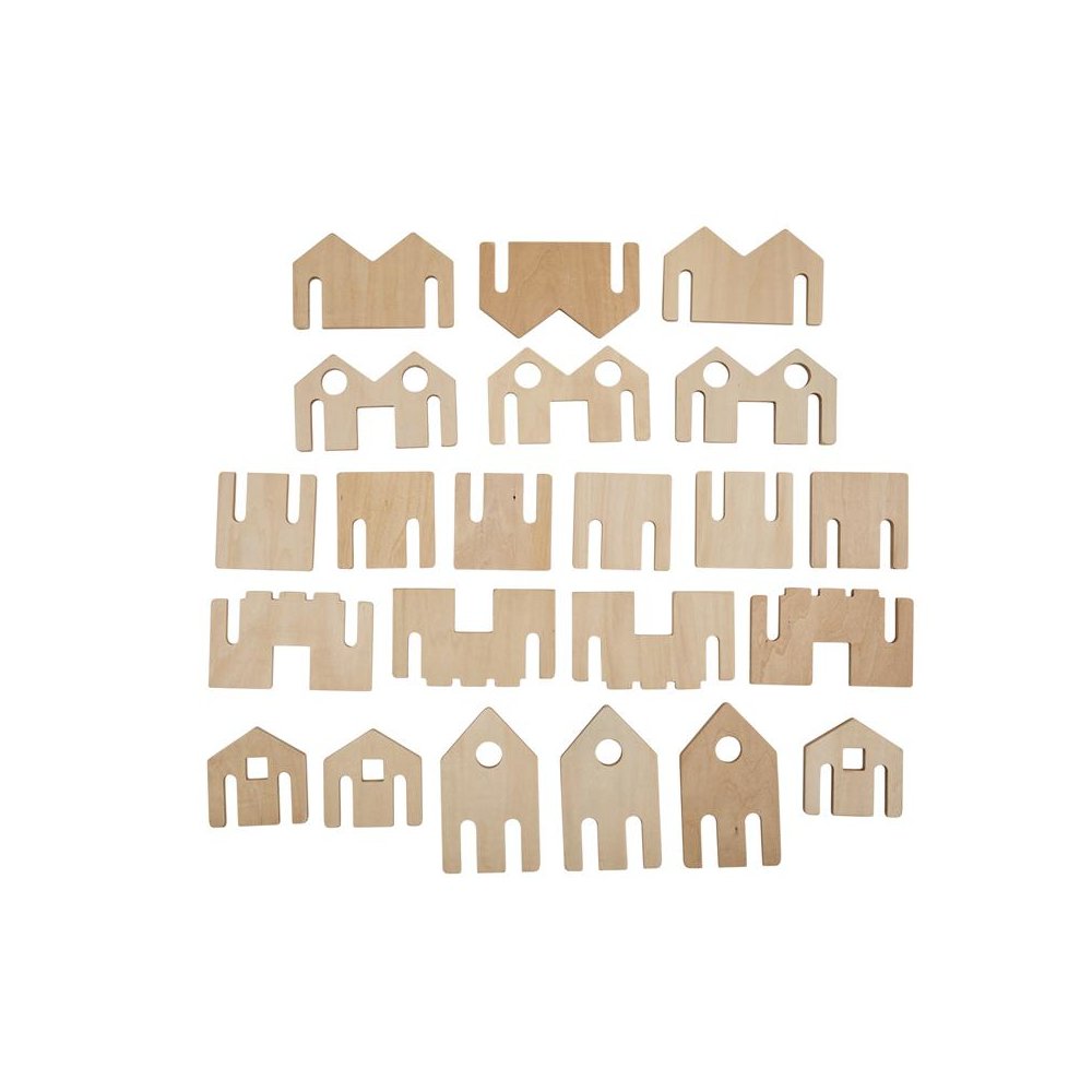 Little Happy Architect Wooden Blocks - Set of 22 - Ages 18m+. Picture 1