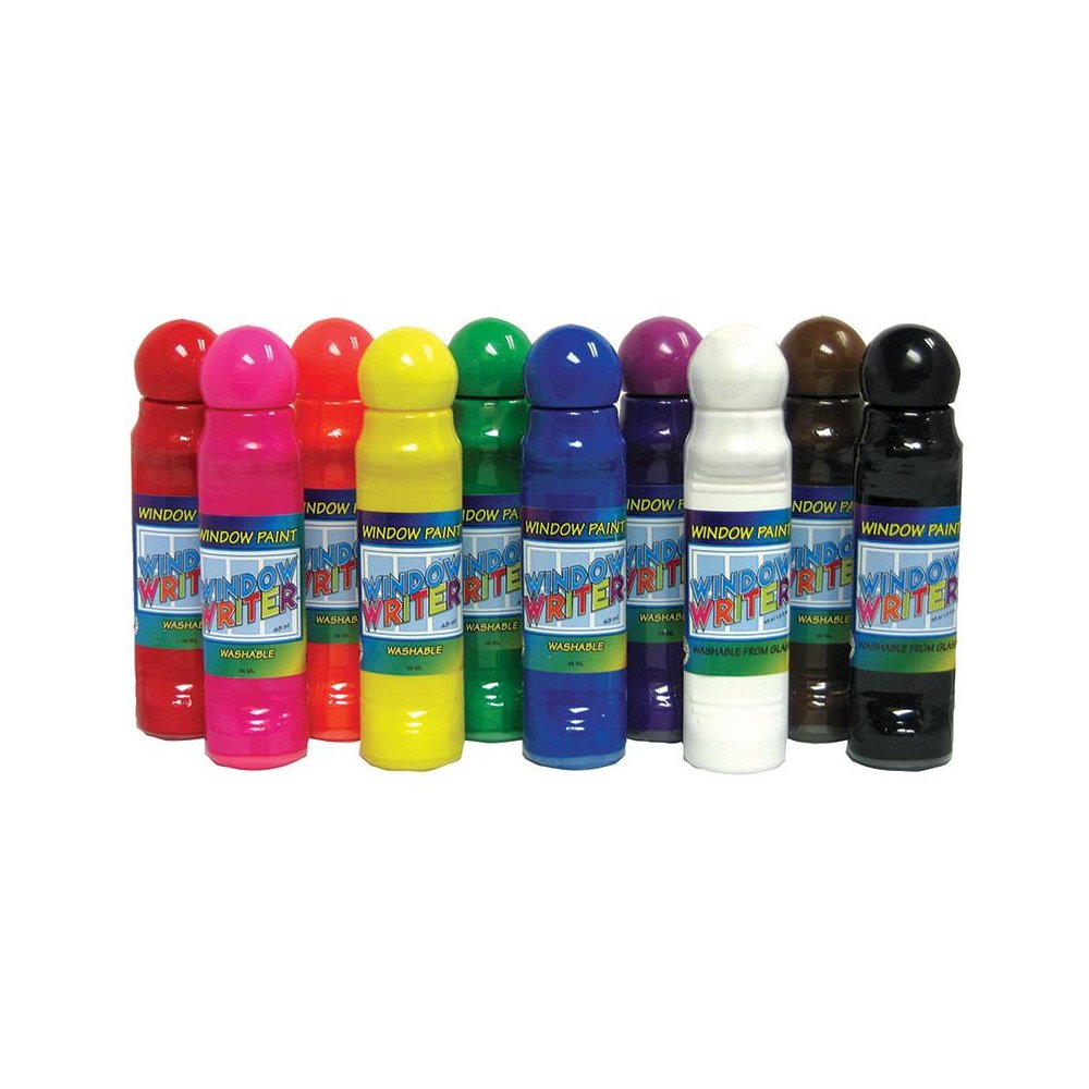 CRAFTY DAB WINDOW PAINTS & 10/PK WINDOW WRITERS. Picture 1
