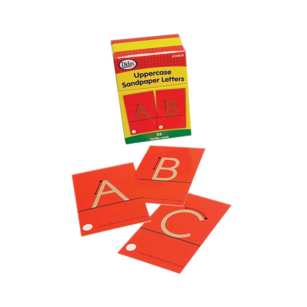 TACTILE SANDPAPER UPPERCASE LETTERS. Picture 1