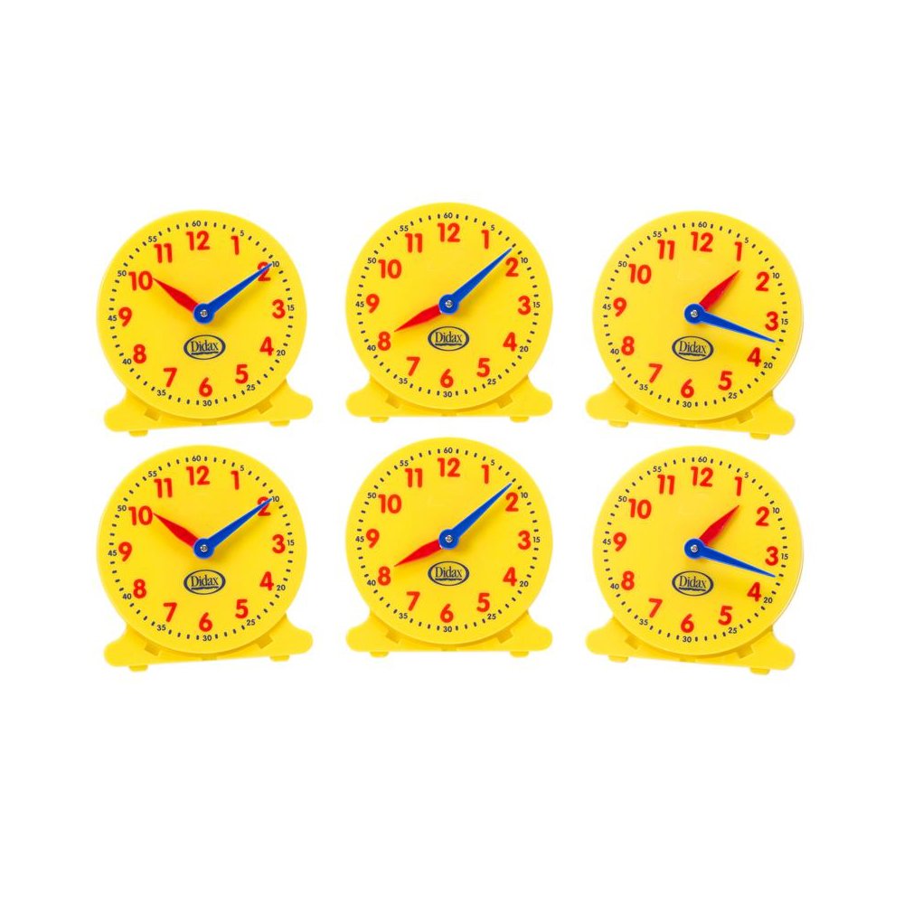 5IN STUDENT CLOCKS SET OF 6. Picture 1