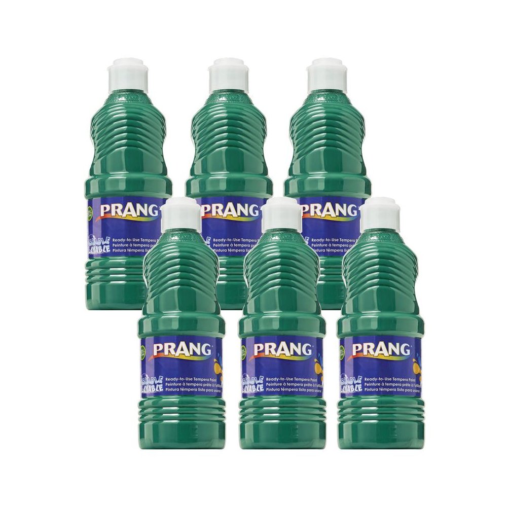 Washable Tempera Paint, Green, 16 oz, Pack of 6. Picture 1