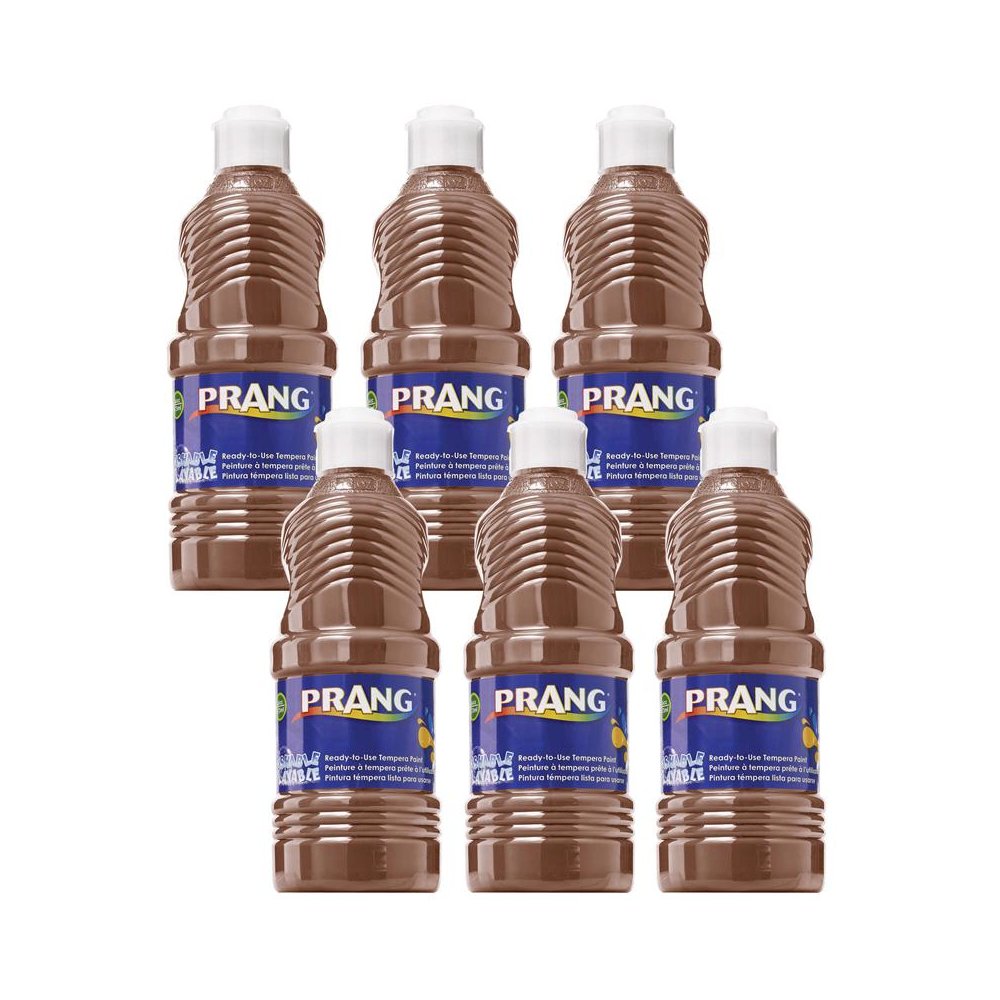 Washable Tempera Paint, Brown, 16 oz, Pack of 6. Picture 1