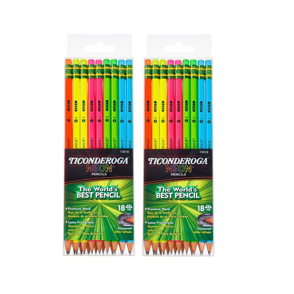 Neon Pencil, 18 Per Pack, 2 Packs. Picture 1