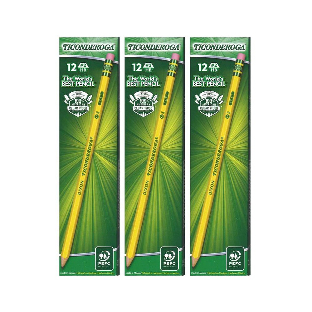 No. 2 Pencils, Pre-Sharpened, 12 Per Pack, 3 Packs. Picture 1