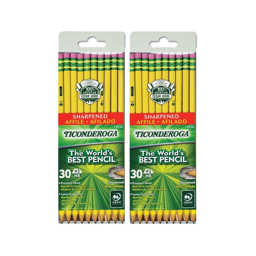 No. 2 Pencils, Pre-Sharpened, 30 Per Pack, 2 Packs. Picture 1