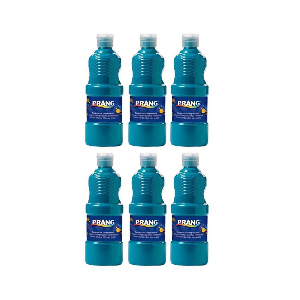 Ready-to-Use Tempera Paint, Turquoise, 16 oz, Pack of 6. Picture 1