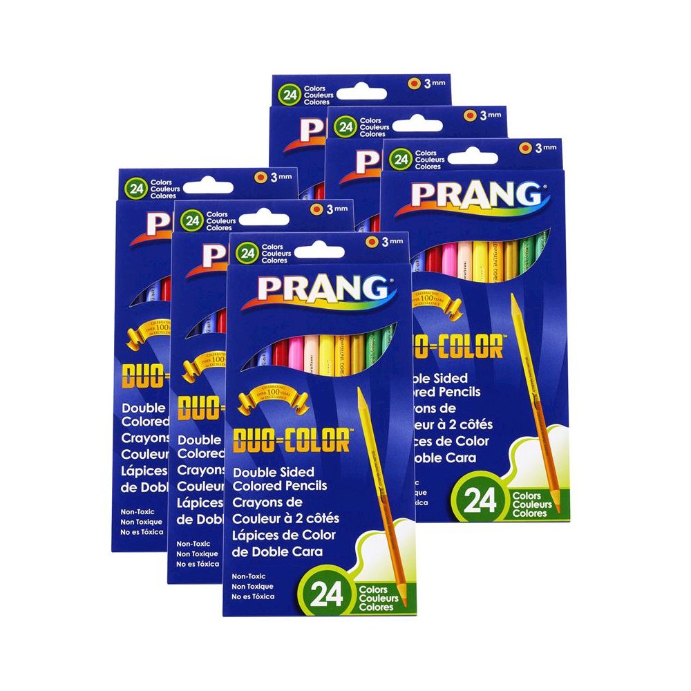 Duo Colored Pencils, 24 Color Set, 6 Sets. Picture 1