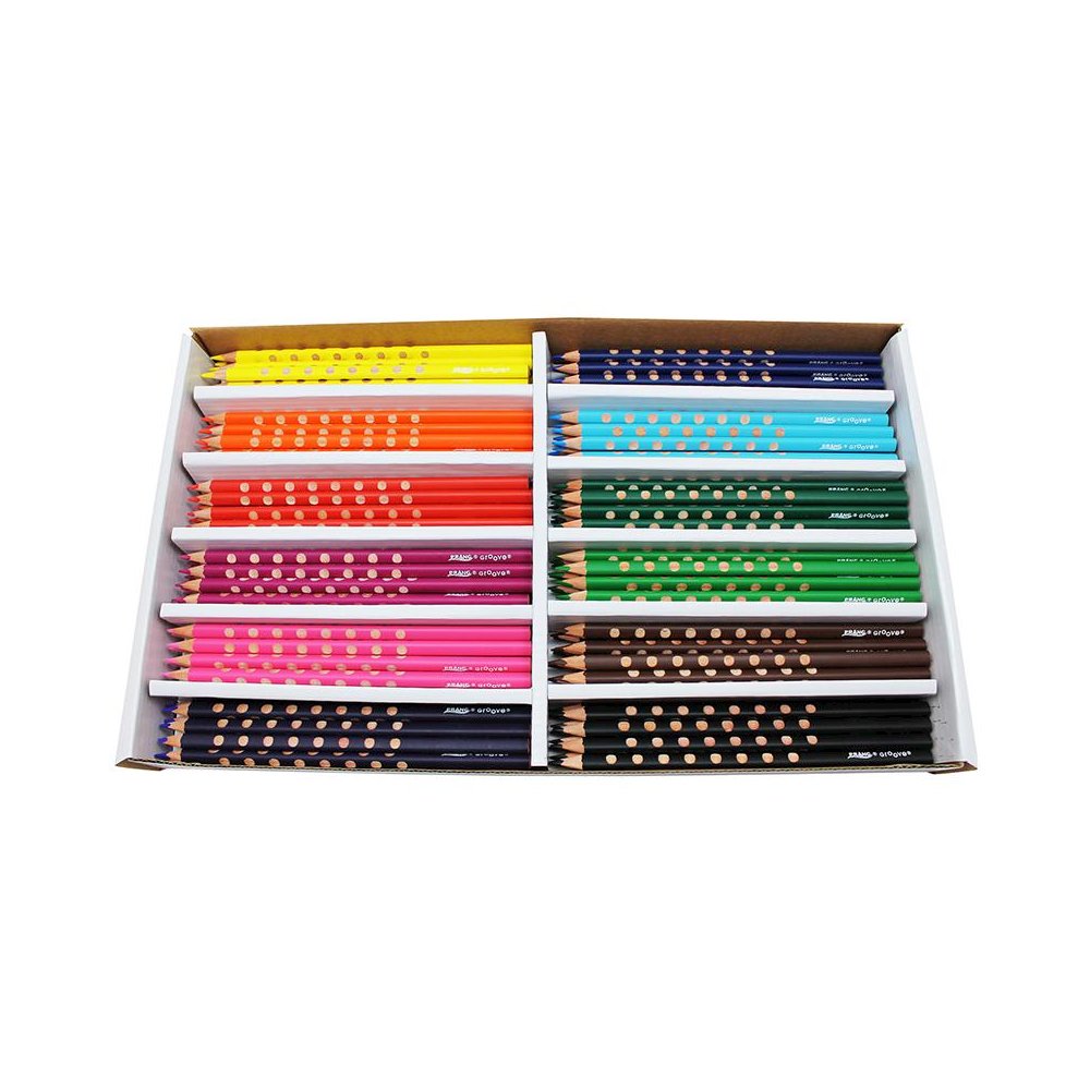 Groove Slim 3.3mm Colored Pencils, 144 Per Pack. Picture 1