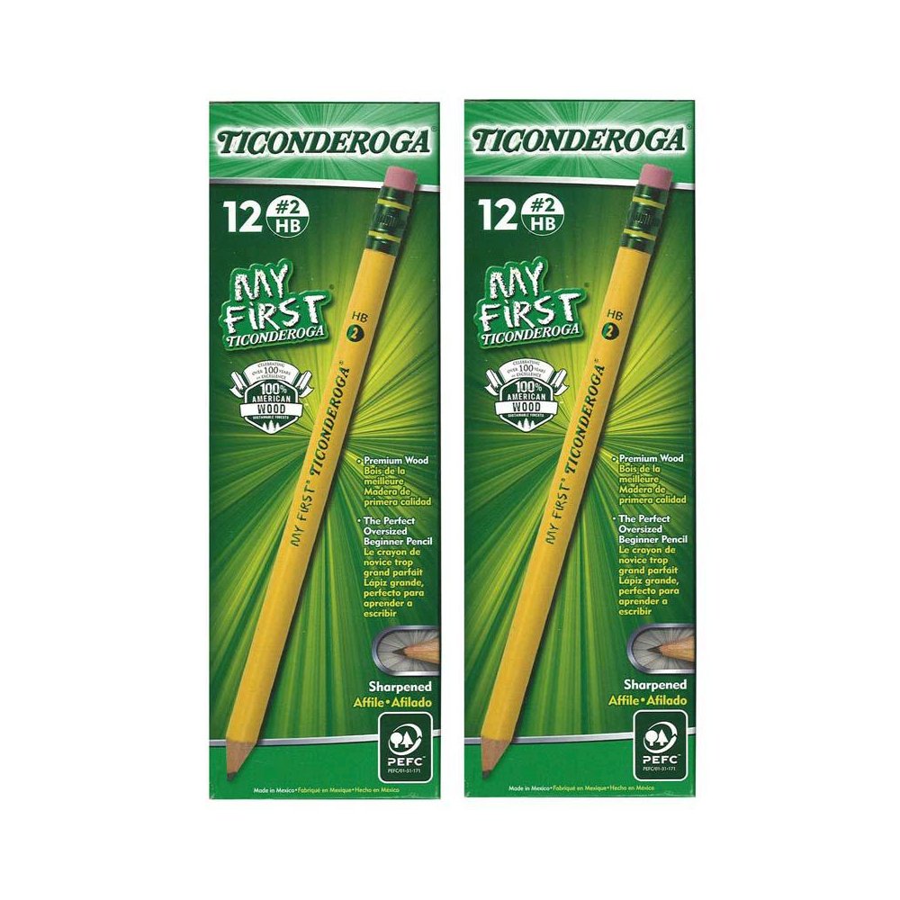 My First Primary Size No. 2 Pencils with Eraser, 12 Per Box, 2 Boxes. Picture 1