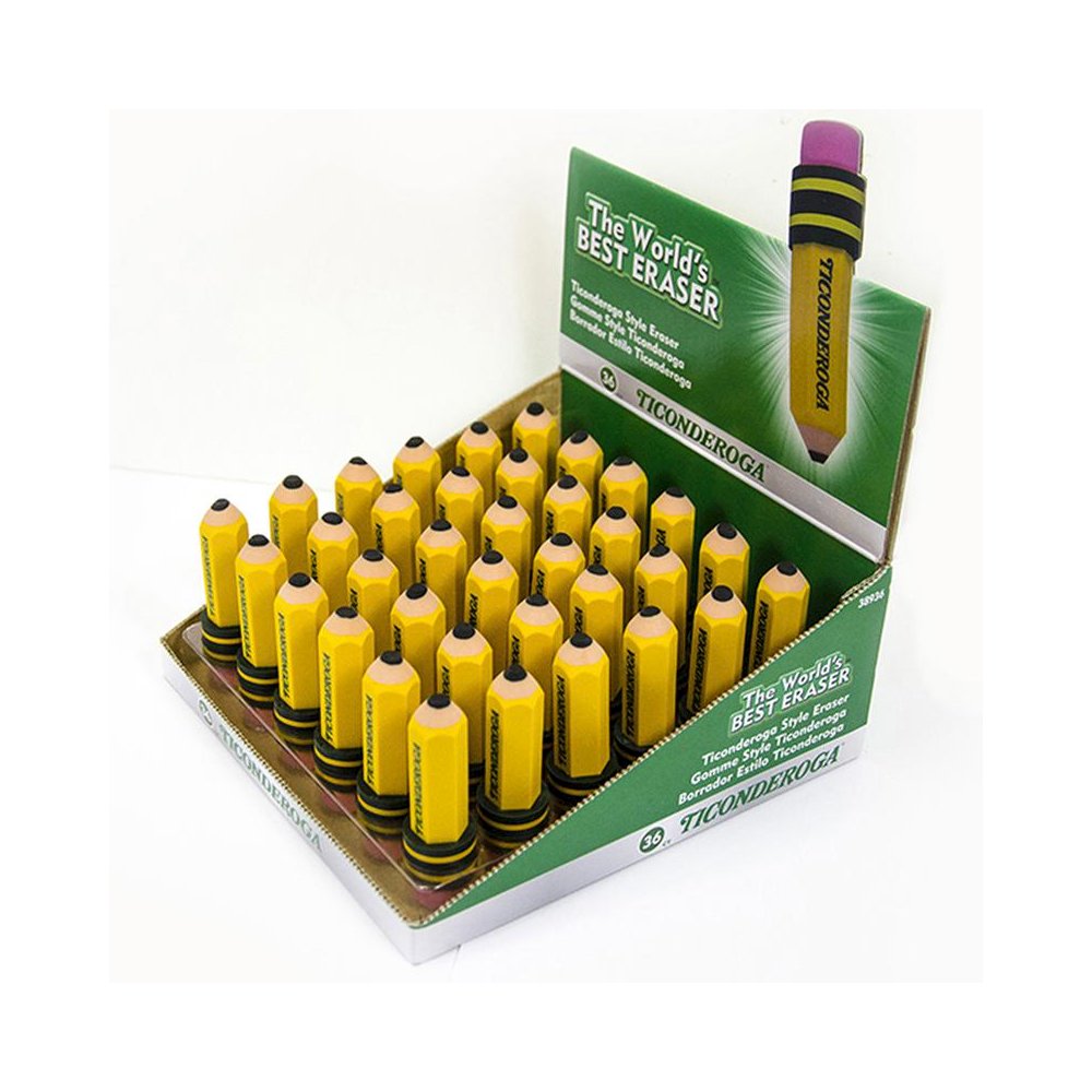 Pencil Shaped Erasers, Pack of 36. Picture 1