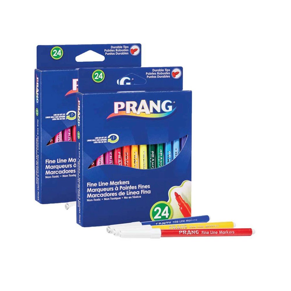 Classic Art Markers, Fine Line, 24 Colors Per Pack, 2 Packs. Picture 1