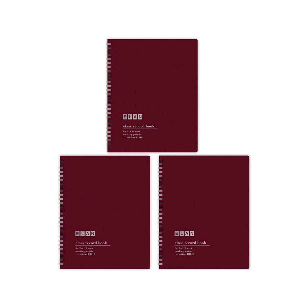 Class Record Book, Grades for 9-10 Weeks, 50 Student Names, Pack of 3. Picture 1