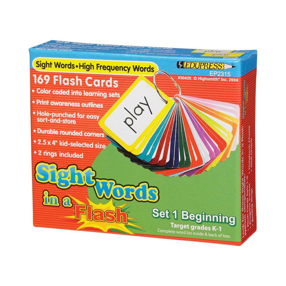 SIGHT WORDS IN A FLASH SET 1 GR K-1 BEGINNING. Picture 1
