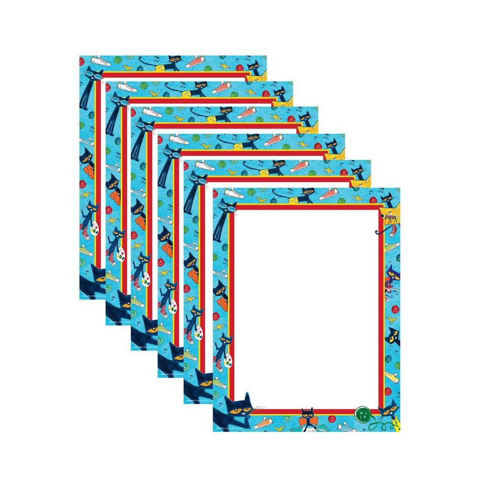 Pete the Cat Computer Paper, 50 Sheets Per Pack, 6 Packs. Picture 1