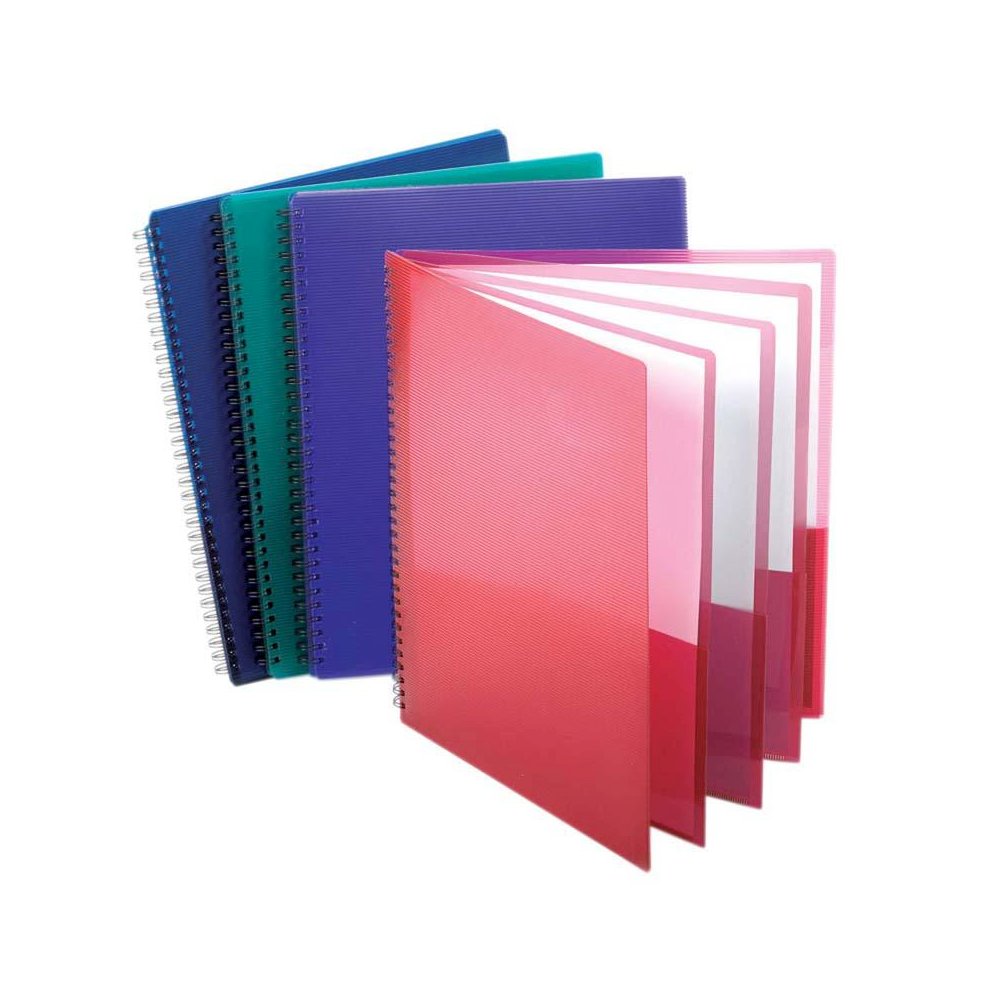 8-Pocket Poly Portfolios, Pack of 4. Picture 1