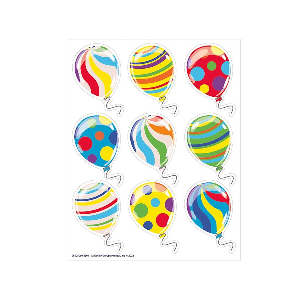 Celebration Balloons Giant Stickers, 36 Per Pack, 12 Packs. Picture 1
