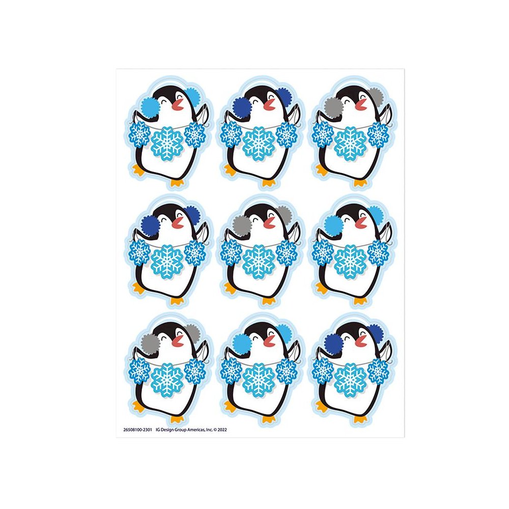 Winter Penguin Giant Stickers, 36 Per Pack, 12 Packs. Picture 1