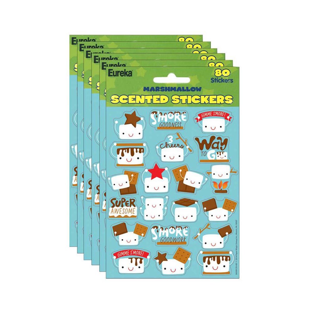 Marshmallow Scented Stickers, 80 Per Pack, 6 Packs. Picture 1