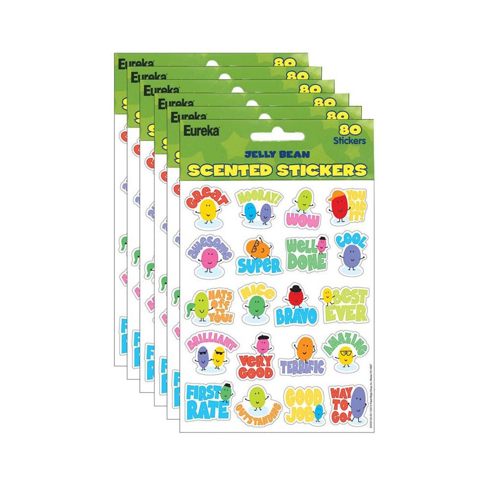 Jelly Beans Scented Stickers, 80 Per Pack, 6 Packs. Picture 1