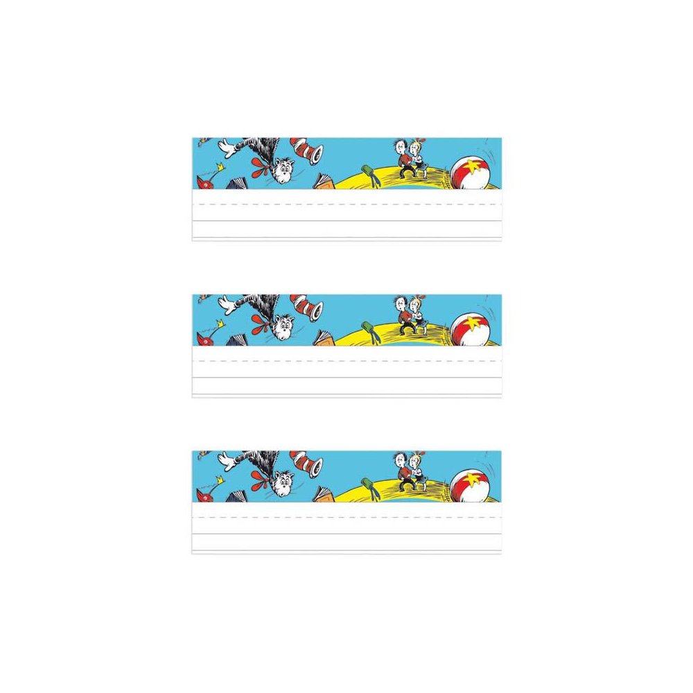 Cat in the Hat Self-Adhesive Name Plates, 36 Per Pack, 3 Packs. Picture 1