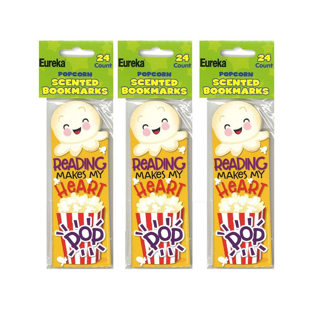 Popcorn Scented Bookmarks, 24 Per Pack, 3 Packs. Picture 1