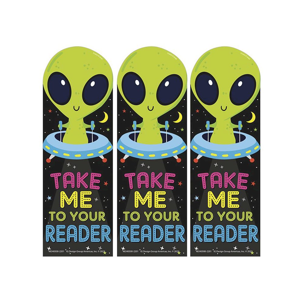 Take Me To Your Reader Green Apple Scented Bookmarks, 24 Per Pack, 3 Packs. Picture 1