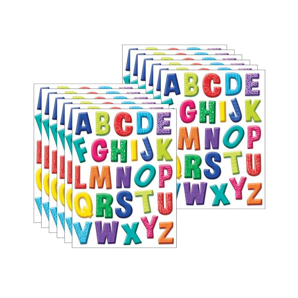 Color My World Alphabet Window Clings, 12 Sheets. Picture 1