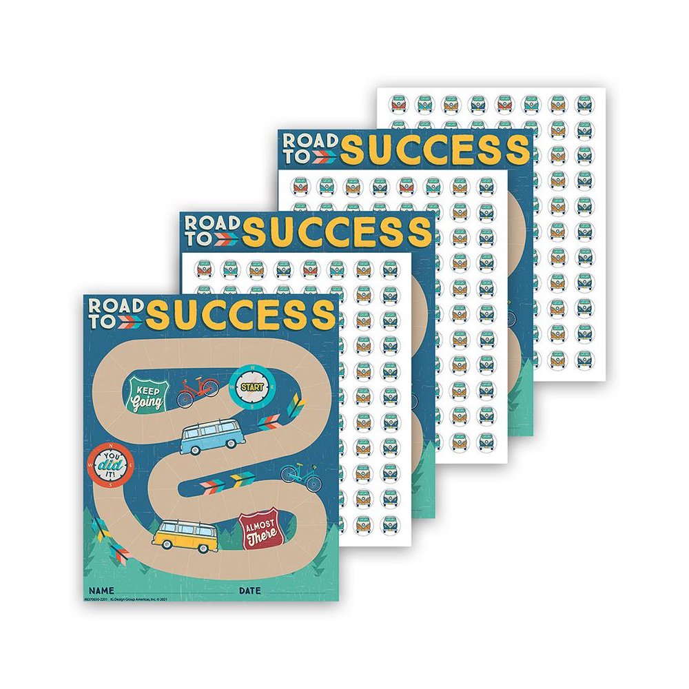 Adventurer Mini Reward Chart with Stickers, 36 Per Pack, 3 Packs. Picture 1