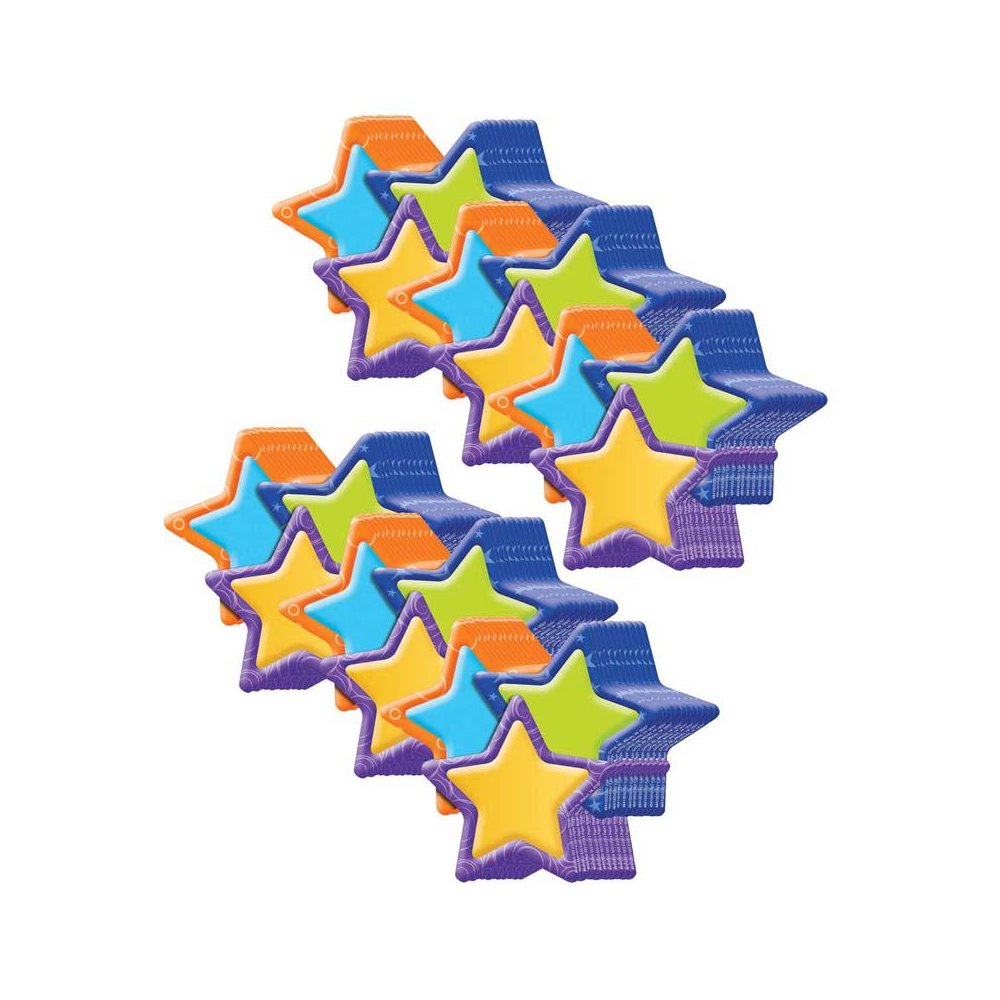 Color My World Stars Assorted Paper Cut Outs, 36 Per Pack, 6 Packs. Picture 1