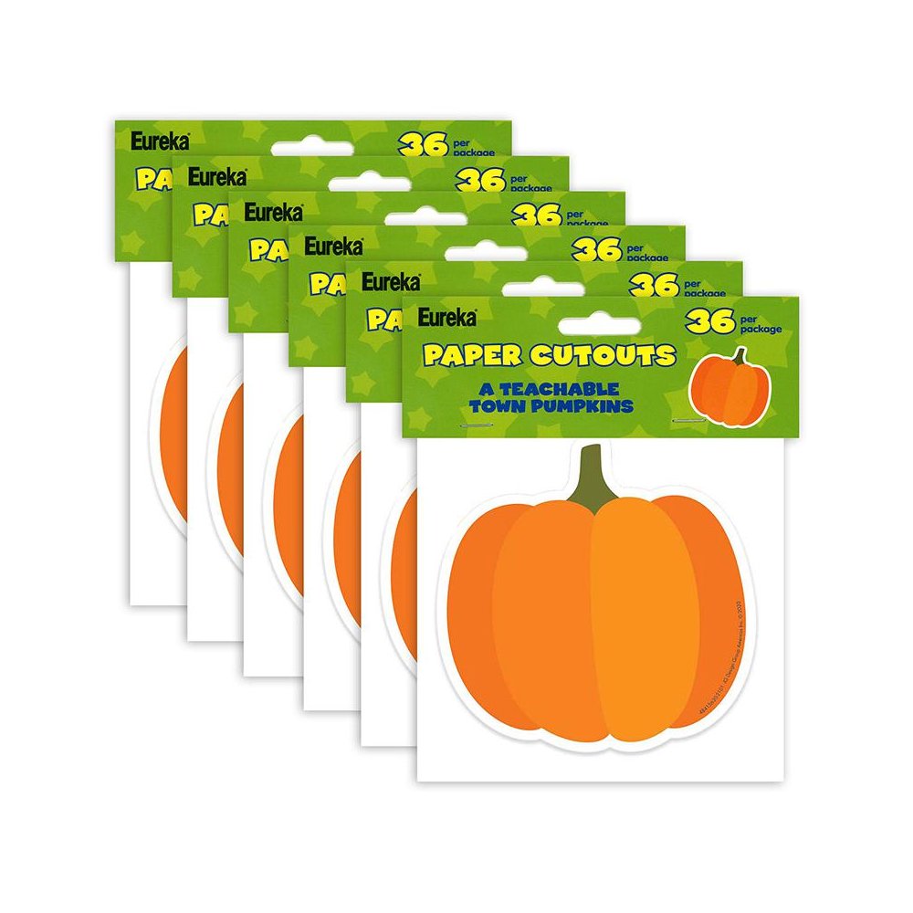 A Teachable Town Pumpkins Paper Cut-Outs, 36 Per Pack, 6 Packs. Picture 1