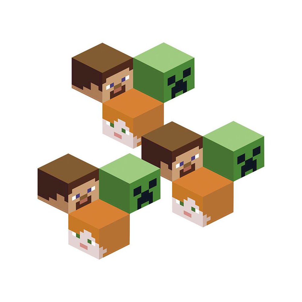 Minecraft Assorted Paper Cut Out, 36 Per Pack, 3 Packs. Picture 1