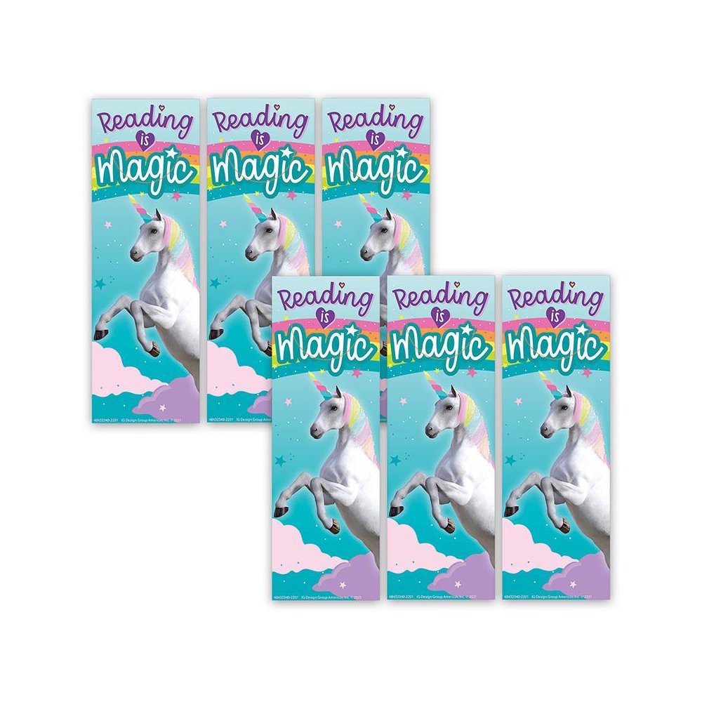 Unicorn Reading is Magic Bookmarks, 36 Per Pack, 6 Packs. Picture 1