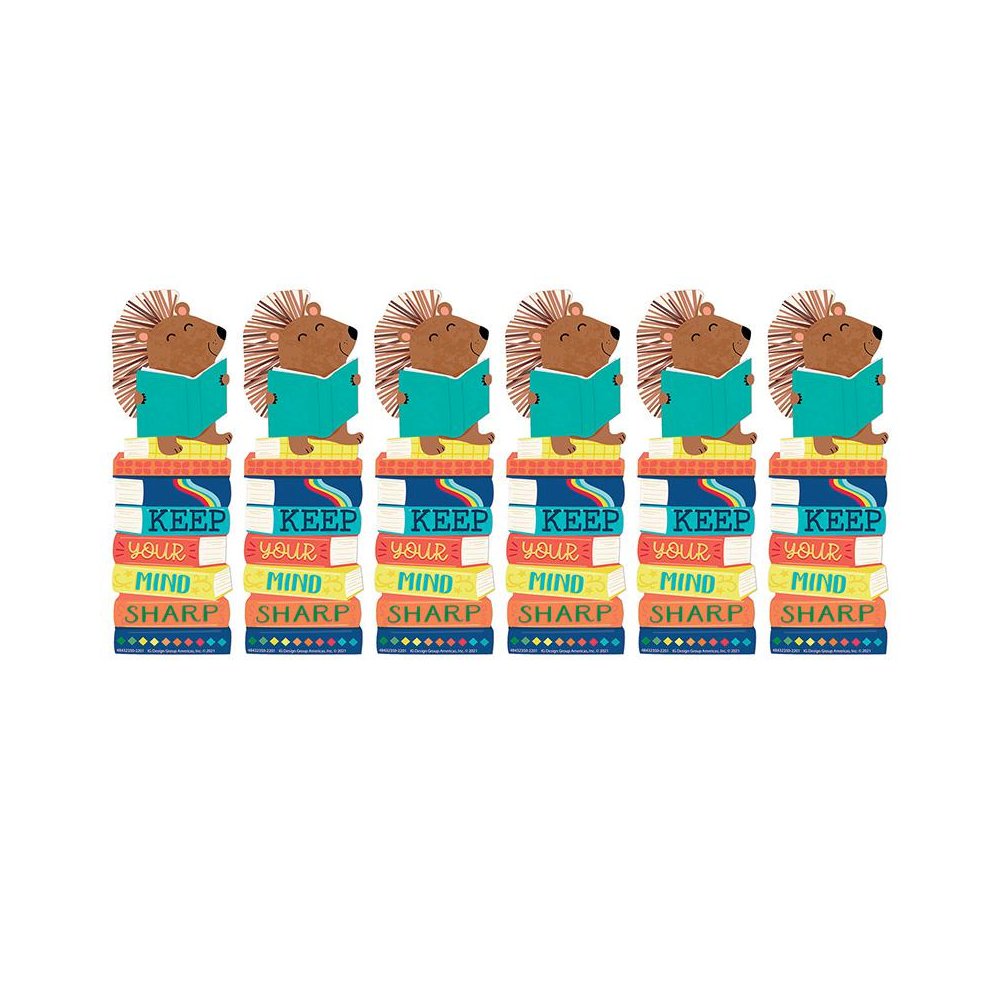Hedge Hog Keep Your Mind Sharp Bookmarks, 36 Per Pack, 6 Packs. Picture 1