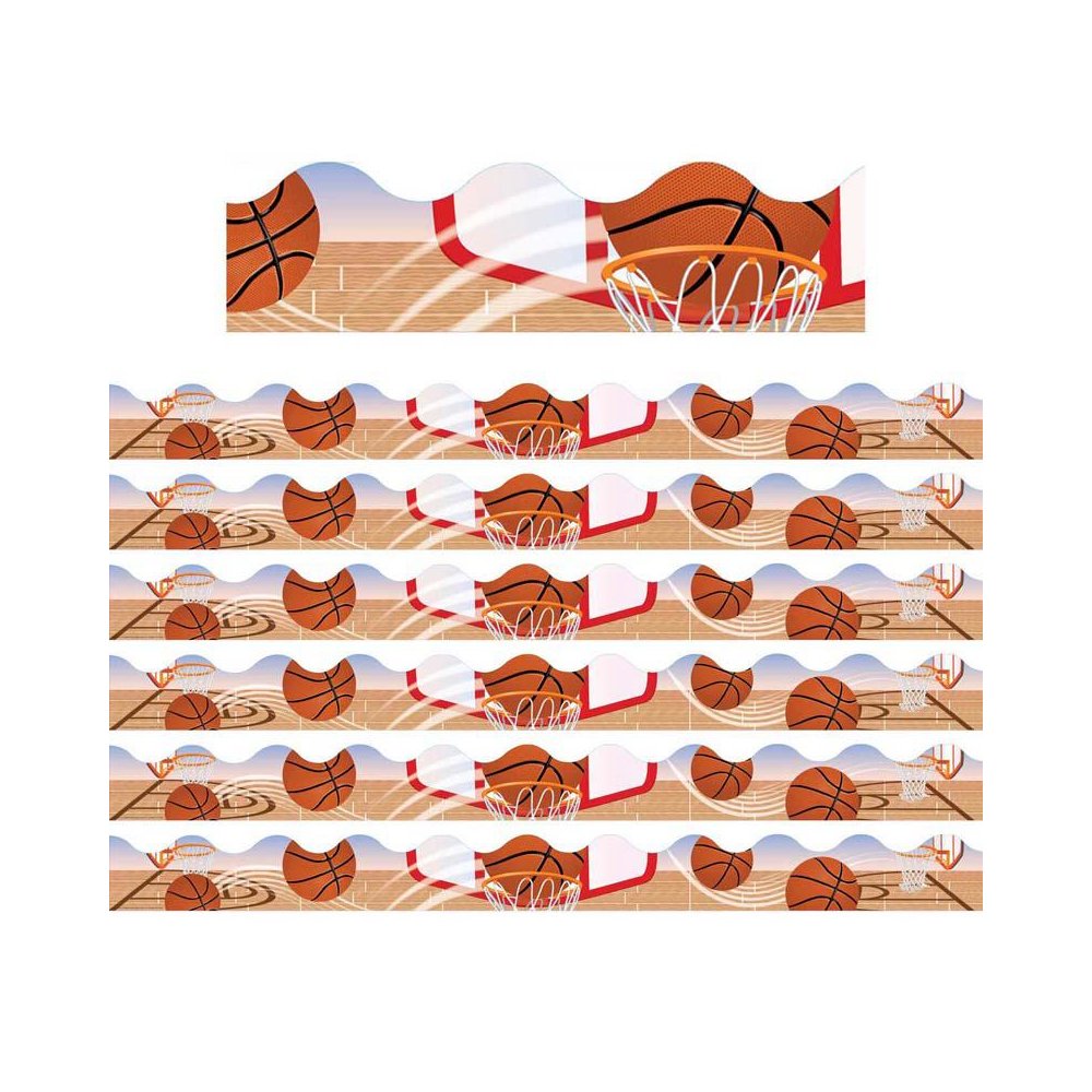 Basketball Deco Trim, 37 Feet Per Pack, 6 Packs. Picture 1