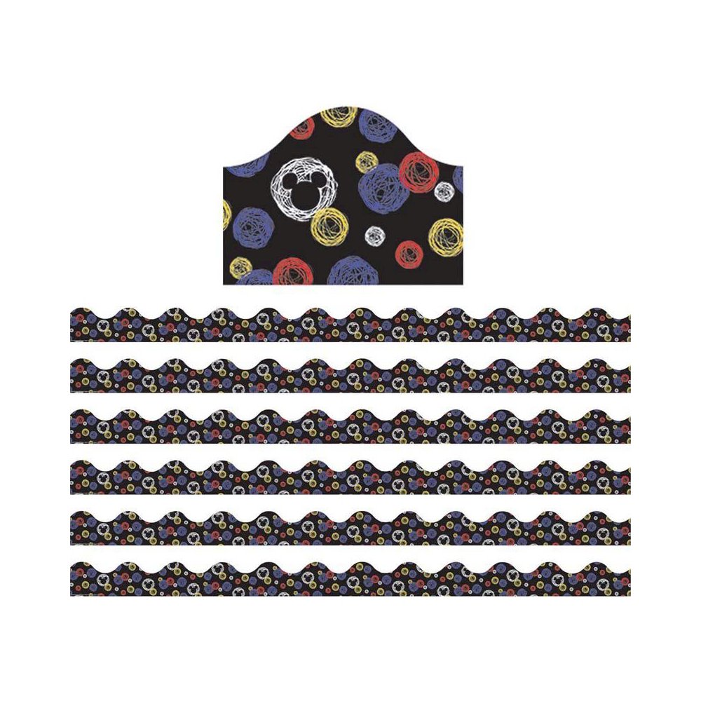 Mickey Color Pop! Primary Colors Deco Trim, 37 Feet Per Pack, 6 Packs. Picture 1