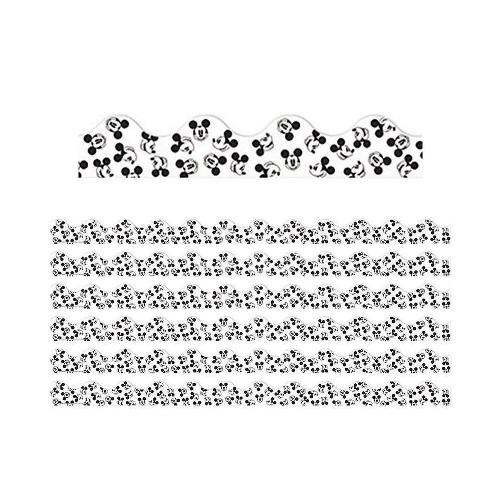 Mickey Mouse Throwback Tossed Mickeys Deco Trim, 37 Feet Per Pack, 6 Packs. Picture 1