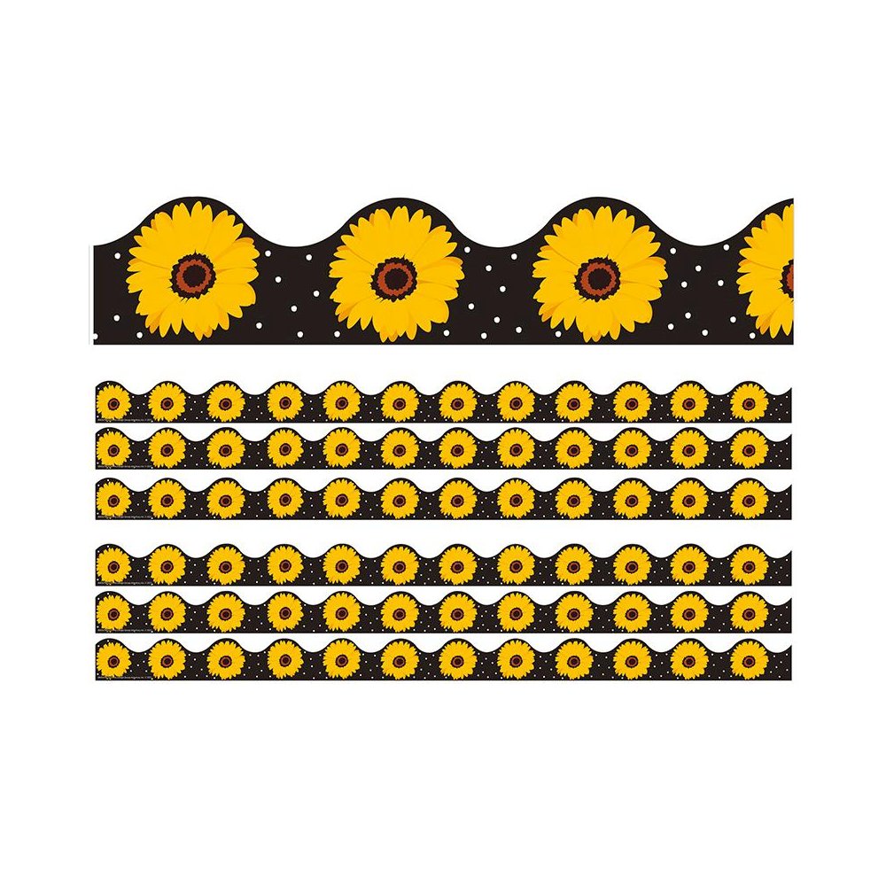 The Hive Black Floral Deco Trim, 37 Feet Per Pack, 6 Packs. Picture 1