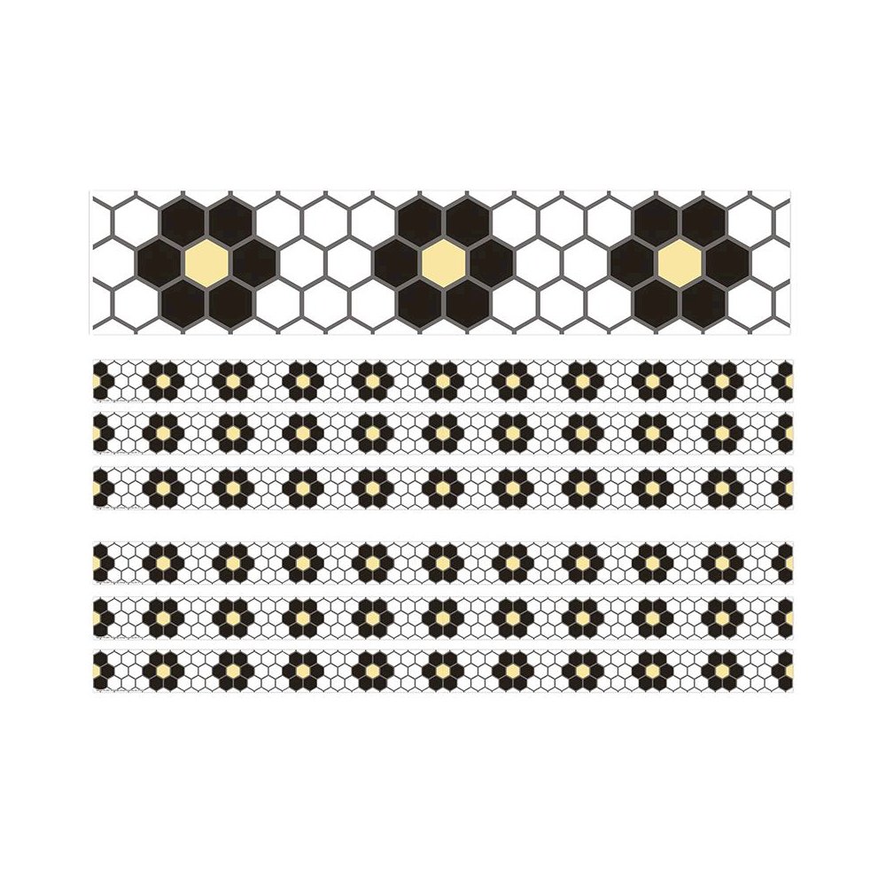 The Hive Floral Mosaic Deco Trim, 37 Feet Per Pack, 6 Packs. Picture 1